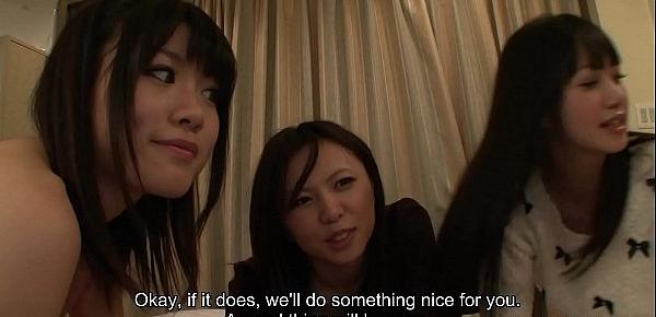  Japanese reporter, Asakura Kotomi and her friends suck cock, uncensored